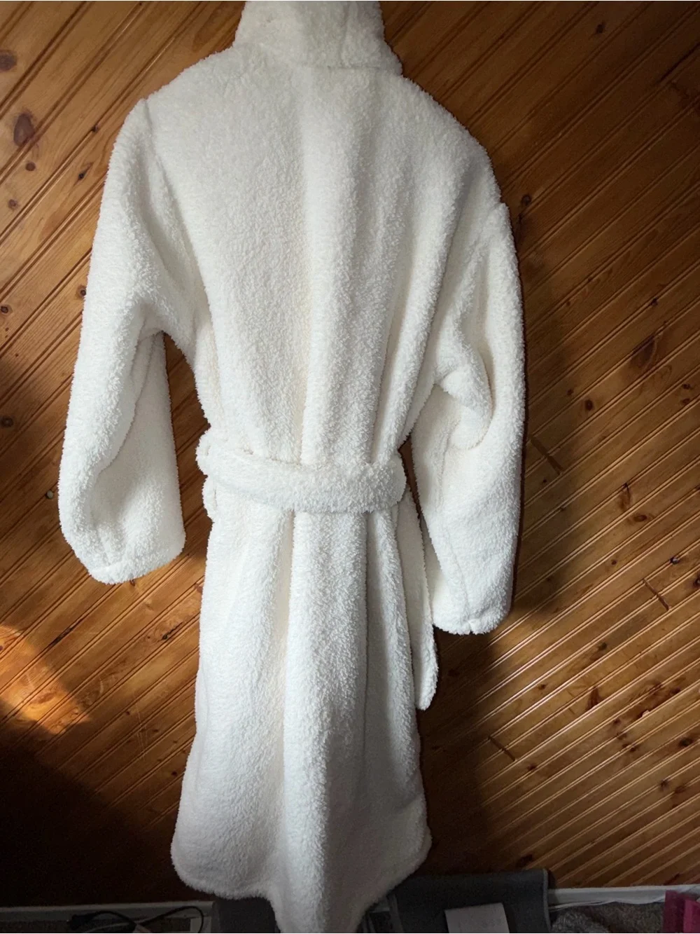 New cozy comfort pottery barn Plush Cream Bathrobe - large